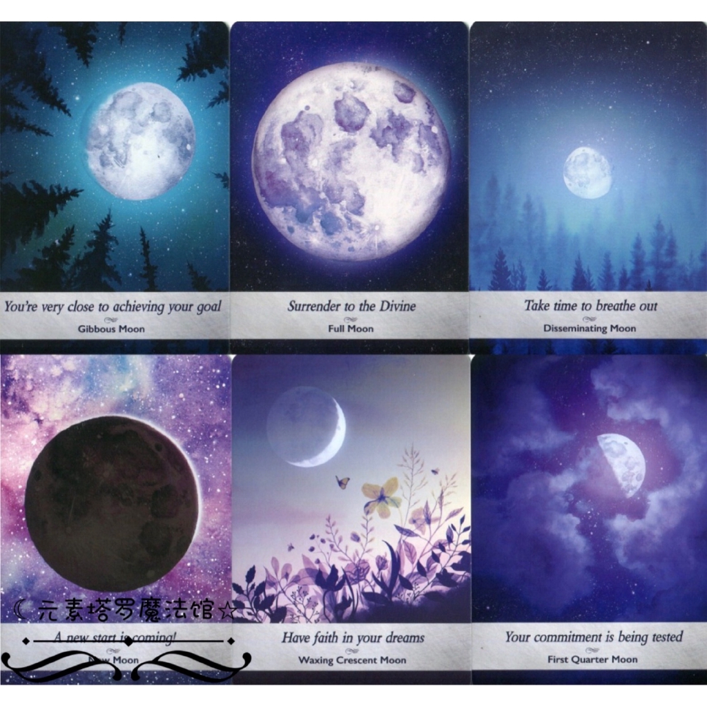 【COD】[Mã TOYJAN hoàn 20K xu đơn 50K] [ready stock] Moonology Oracle Cards: A 44-Card Deck Tarot Card Game