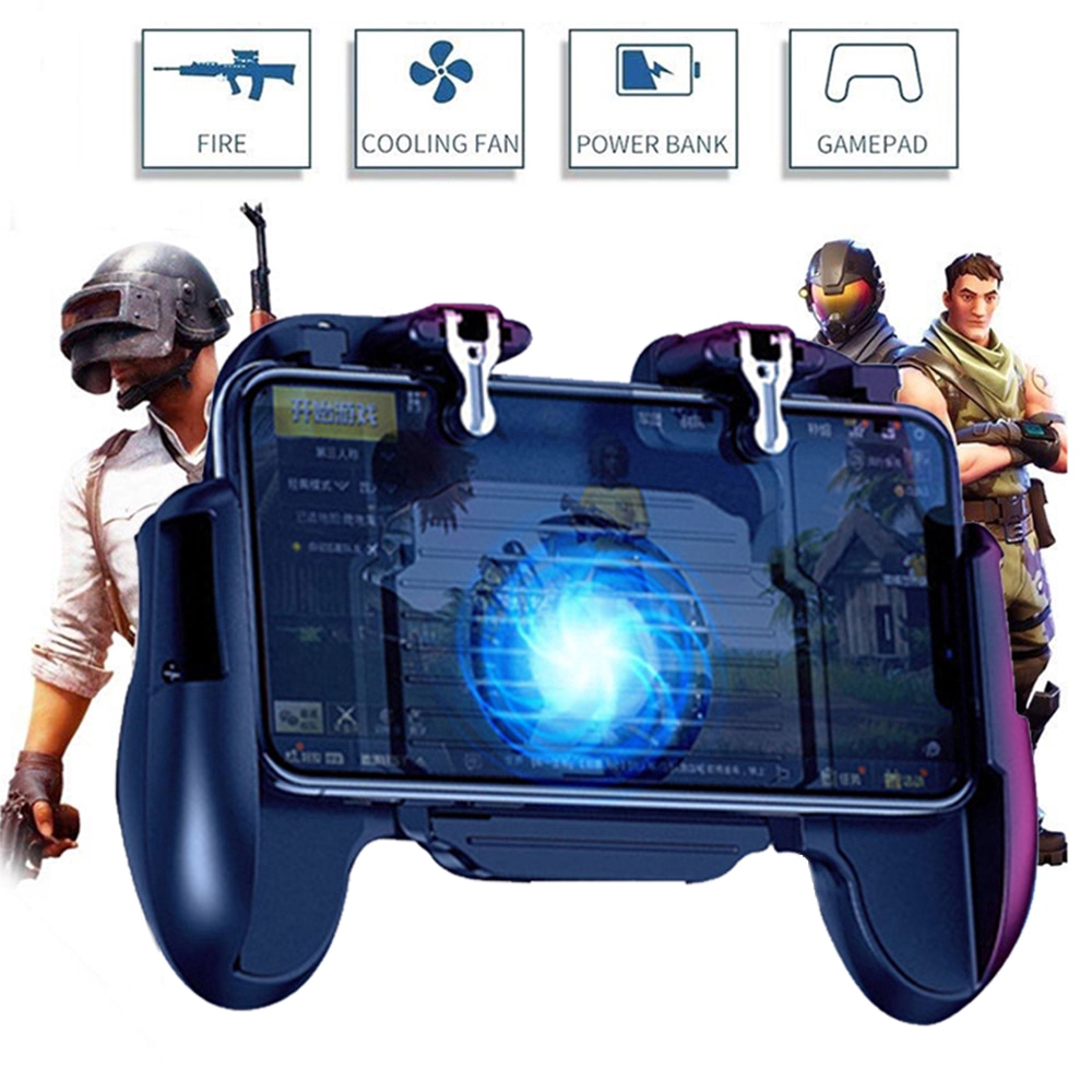 Tay Cầm Chơi Game PUBG, ROS, FF/Liên Quân Mobile/Quạt Tản Nhiệt Kiêm Sac Dự Phòng