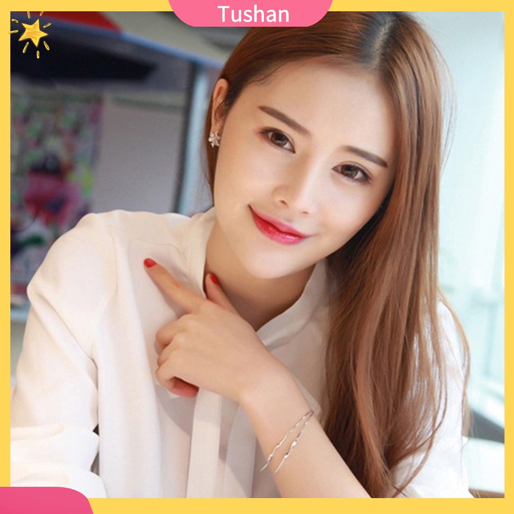 Đôi bông tai hình hoa tuyết đính đá sang trọng nữ tính