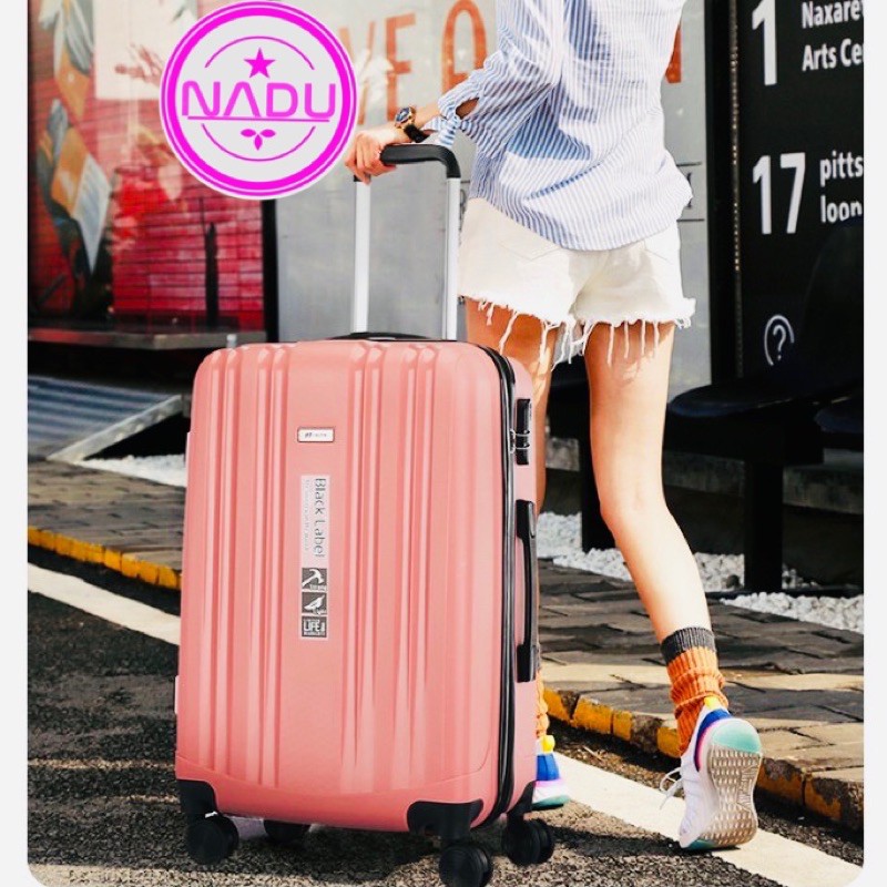 Vali du lịch kéo xách tay nhựa jinpin  có khuy móc treo đồ size 20-24 chống va đập trầy xước chính hãng