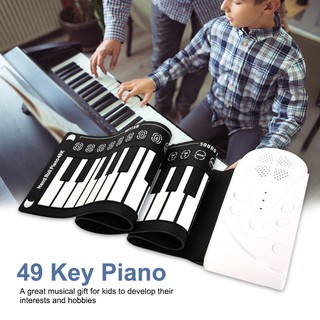 Đàn piano cuộn 49 phím 49-key portable roll-up piano silicon electronic keyboard