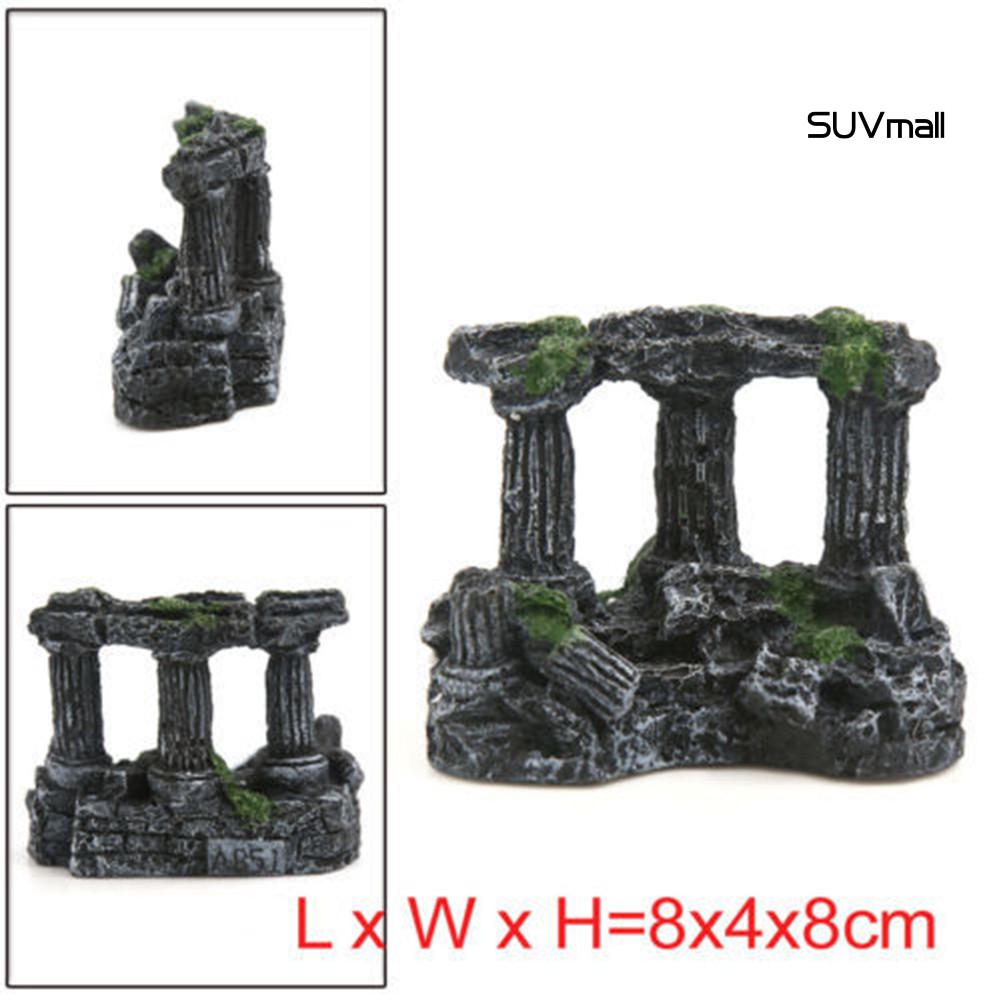 Mô Hình Lâu Đài La Mã Trang Trí Bể Cá