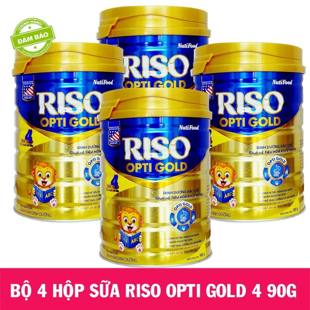 RISO OPTI GOLD 900g  so 4 NUTIFOOD (tặng xe đồ chơi khi mua 2 hộp)