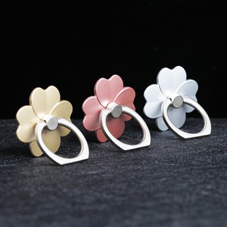 Giá Đỡ Điện Thoại Dạng Nhẫn Hình Cỏ Bốn Lá Bằng Kim Loại Thông Dụng