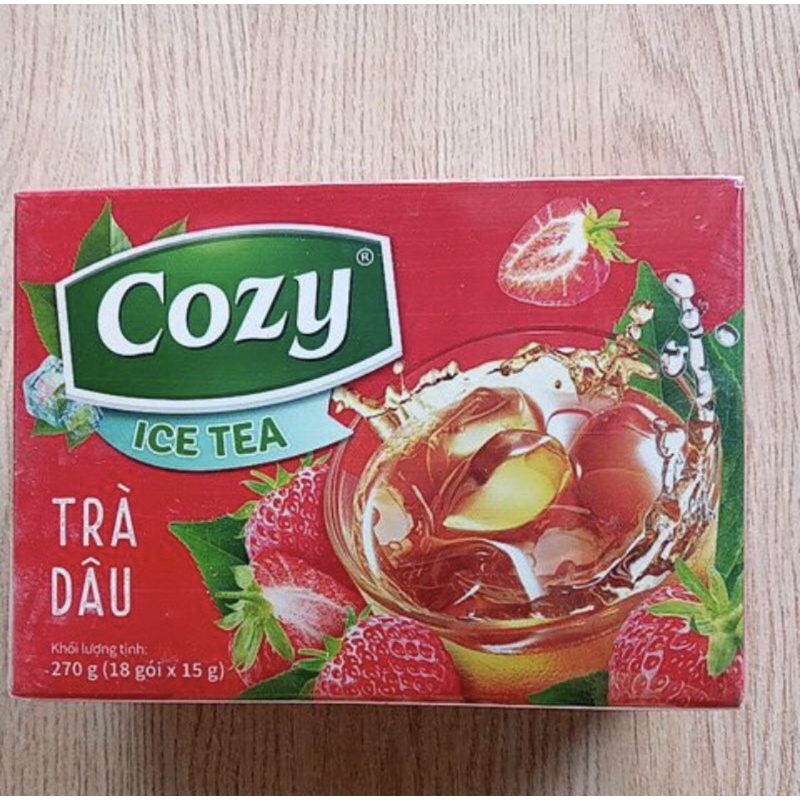 Trà CoZy Dâu Hoà Tan hộp 240g