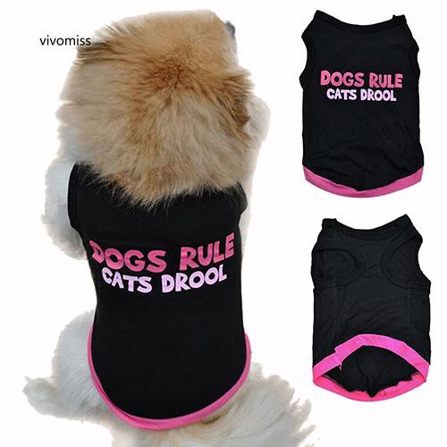 Áo thun cotton họa tiết chữ đáng yêu cho thú cưng