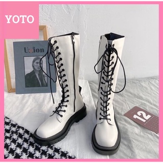 Giày Bốt nữ cao,Giày da ulzzang nữ phong cách Hàn Quốc B150
