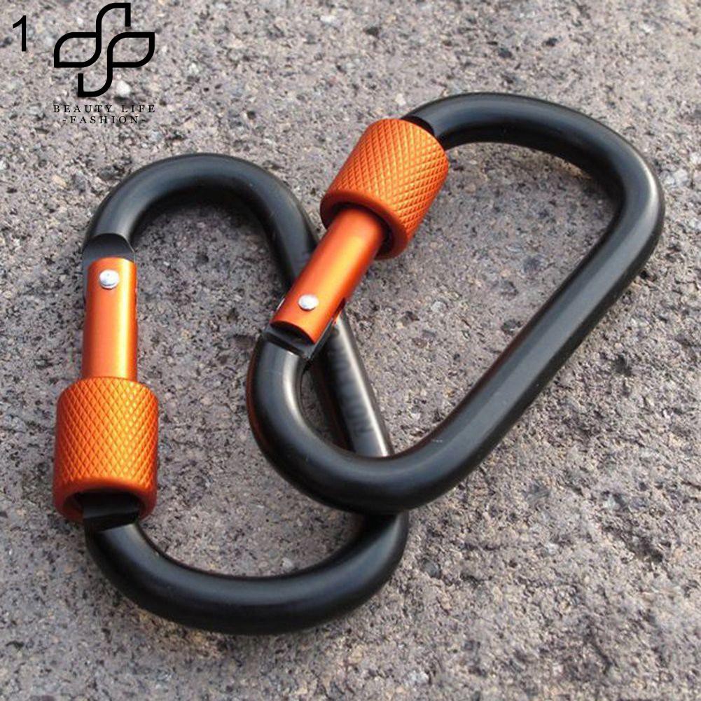 Khóa carabiner chữ D dã ngoại chất liệu hợp kim nhôm