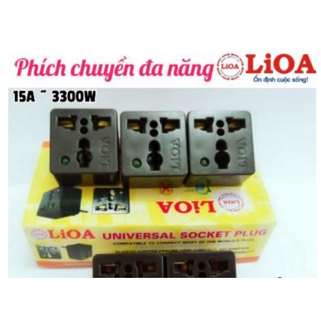 Phích cắm chuyển 3 ra 2, Phích nối đa năng 2 ra 3 chân LiOA - Hàng Việt Nam chất lượng cao