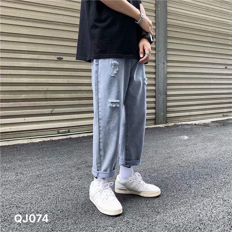 Quần Jean baggy nam VN CLO wash rách đủ màu - QJ075