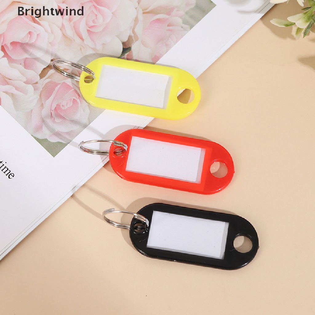 [Brightwind] Plastic Custom Split Ring ID Key Tags Key Chains Numbered Name Luggage Tags*10 Hot Sell