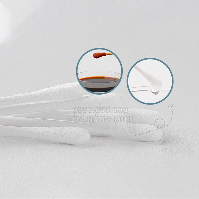 Hộp Tăm Bông Vcool Cho Bé Cực Mềm Mịn Vệ Sinh Tai, Mũi, Rốn