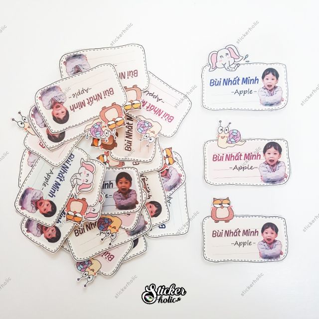 Hình ủi cho bé đi học - in theo yêu cầu - Sticker ủi - decal ủi tên bé