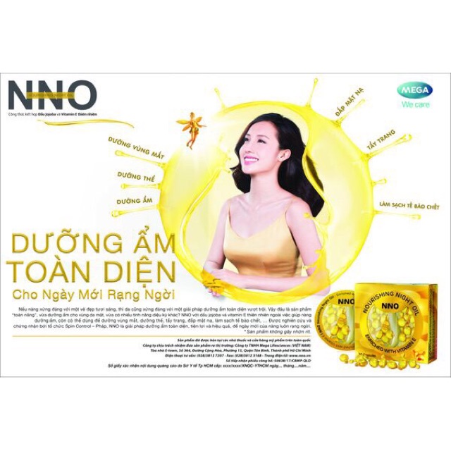 NNO VỚI VITAMIN E VÀ  TINH ĐẦU JOJOBA GIÚP TRẺ HOÁ LÀN DA, GIỮ ẨM, NGĂN NGỪA NẾP NHĂN....