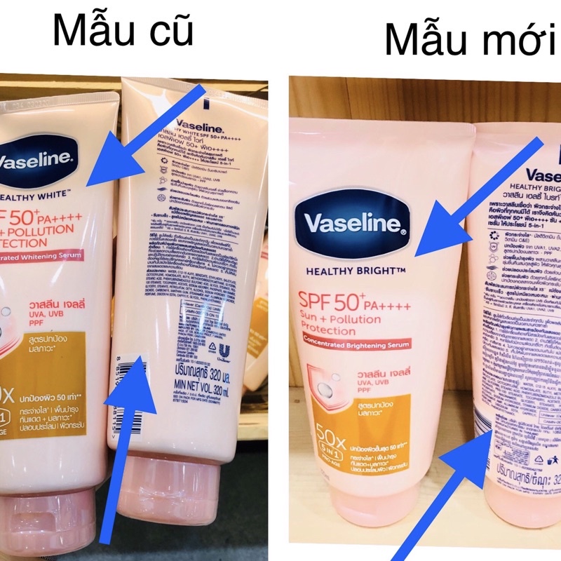 Dưỡng Thể Ban Ngày VASELINE 50X HEALTHY BRIGHT SPF50+++ Thailand