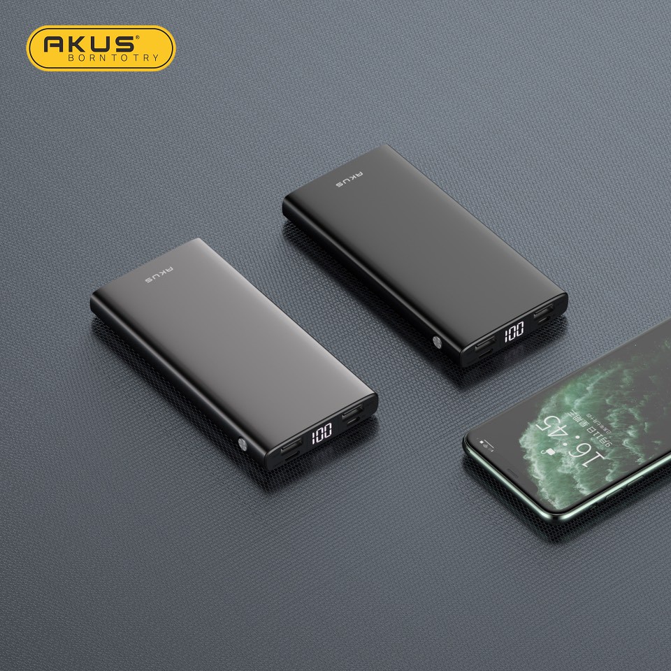 Sạc dự phòng AKUS_A10 (10.000mAh)💥Sạc Nhanh Điện thoại/Laptop/Tai nghe💥Loa 1 đổi 1💥