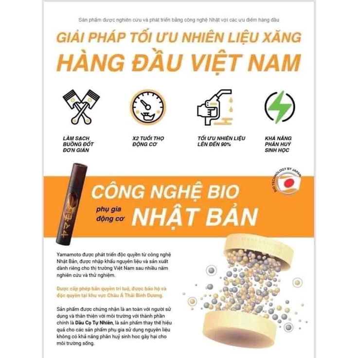 viên nén phụ gia cho nhiên liệu Yamamoto Nhật Bản (năp đen) - có feedback thật