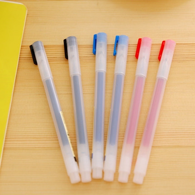 Bút mực gel ngòi 0.5mm màu đen/ đỏ/ xanh dương phong cách muji dành cho học sinh