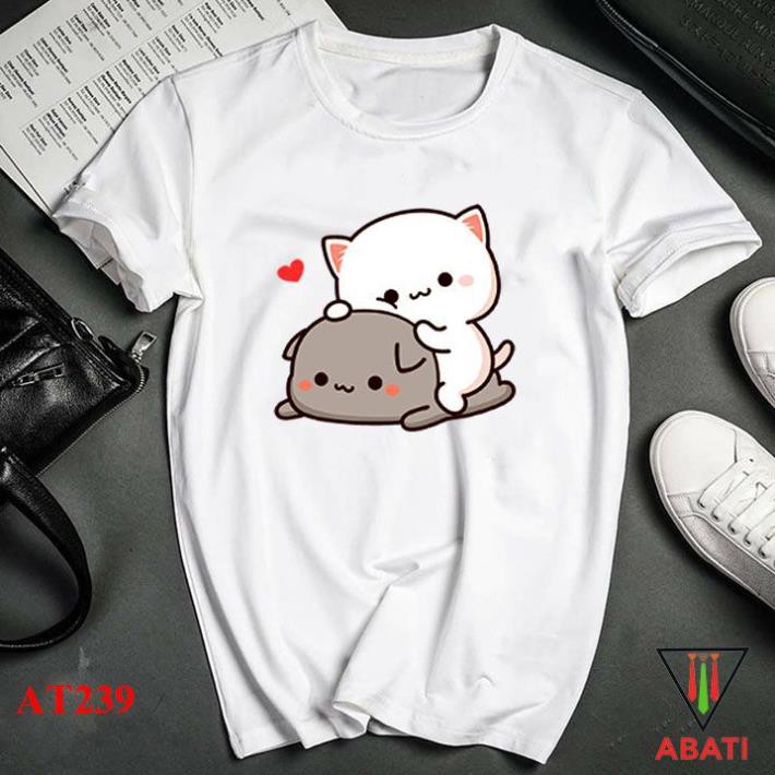 Áo đôi nam nữ tình yêu bạn thân đẹp giá rẻ ❤️ABATI❤️ Áo cặp nam nữ gia đình cao cấp thoáng mát giá rẻ Xịn