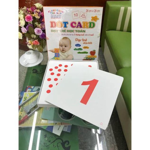 Bộ Thẻ học Toán chấm Dot card theo pp Glenn Doman dành cho bé từ 3 tháng đến 6 tuổi