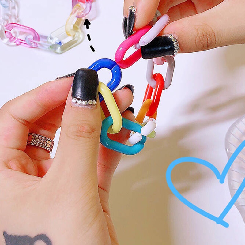 Vòng Tay Acrylic Màu Sắc Cầu Vồng Thời Trang Dành Cho Nữ