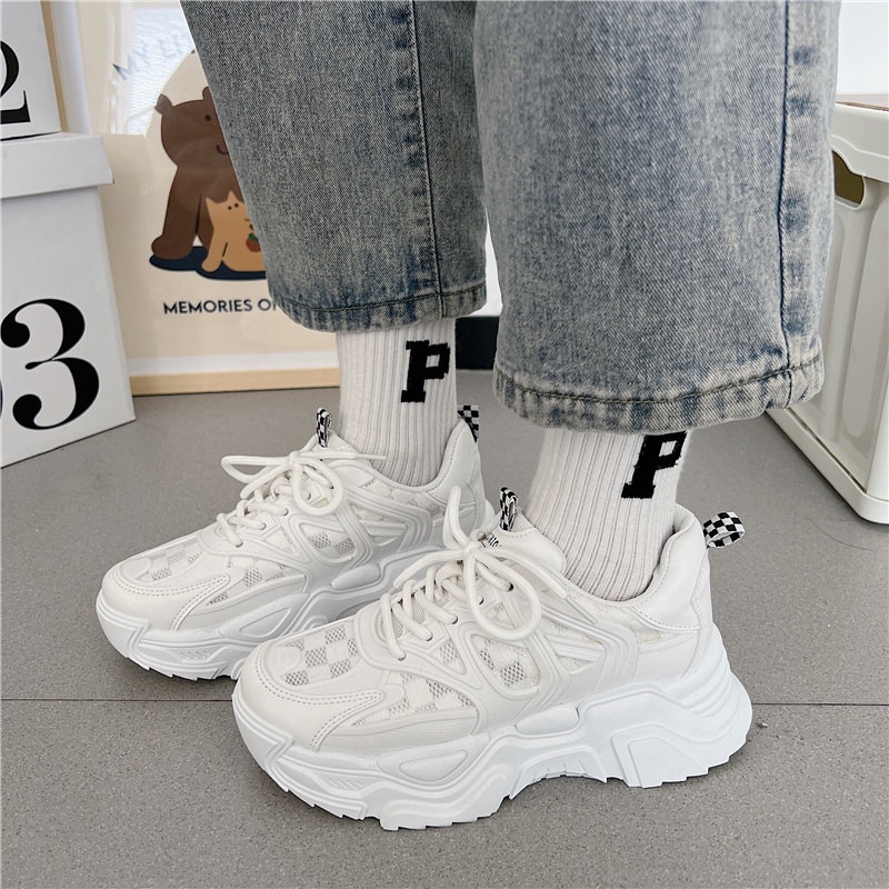 Giày Thể Thao Nam Nữ Đế Đúc Cao 4cm, Giày Thời Trang Cao Cấp Mẫu Mới Full Box Hot Trend 2022