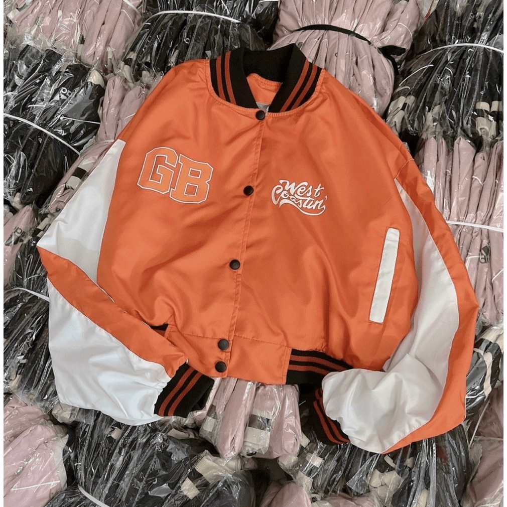 Áo Khoác Bomber Nữ Form Lửng Phối Màu In Chữ Cực Xinh Mẫu Mới Cực HOT  - ĐĂNG QUANG CLOTHER