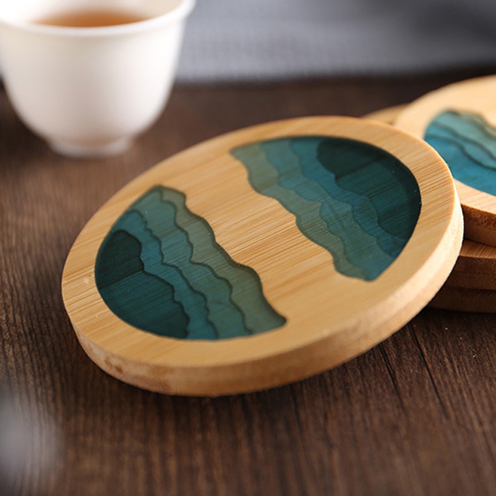 Tấm Lót Cốc Chống Thấm Nước Phong Cách Trung Hoa Độc Đáo Trang Trí Nhà Cửa