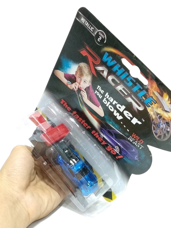 Đồ Chơi Xe Thổi Tốc Độ WHISTLE RACER WR2C1 (Có Launcher) - Mẫu 3 - Màu Xanh - WHISTLE RACER