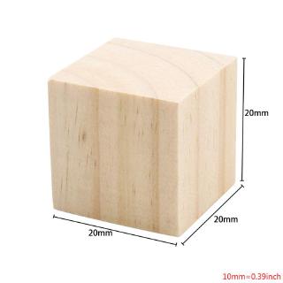 Cubes Natural Unfinished Craft  Blocks for Baby Shower Pack of 20