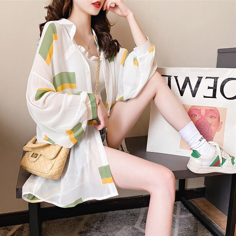 Áo Khoác Cardigan Mỏng Dáng Dài Chống Nắng Thời Trang Cho Nữ