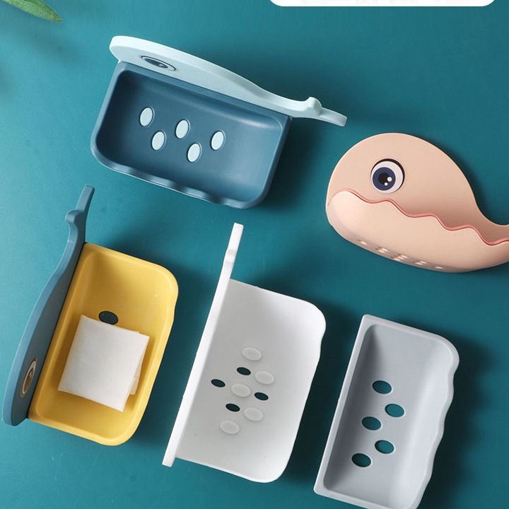 Khay Đựng Xà Phòng Dán Tường Hình Cá Heo Dễ Thương B303