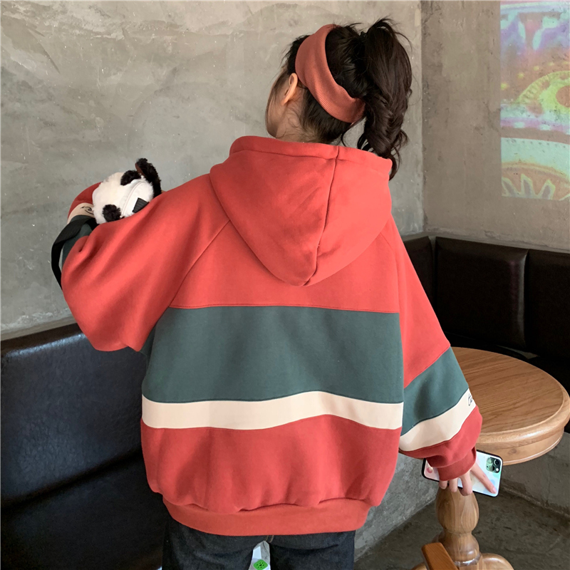 Áo hoodie tay dài dáng rộng thời trang mùa thu cho nữ