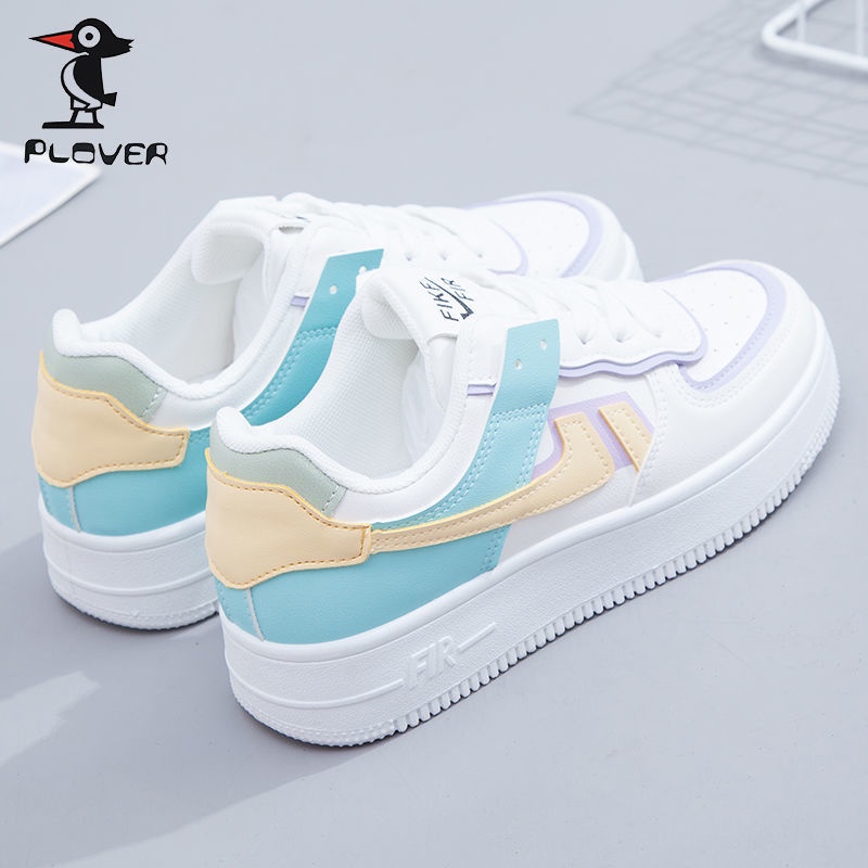 Plover Woodpecker Giày Thể Thao Air Force One Màu Trắng Thời Trang Mùa Xuân Giản Dị Dành Cho Nữ
