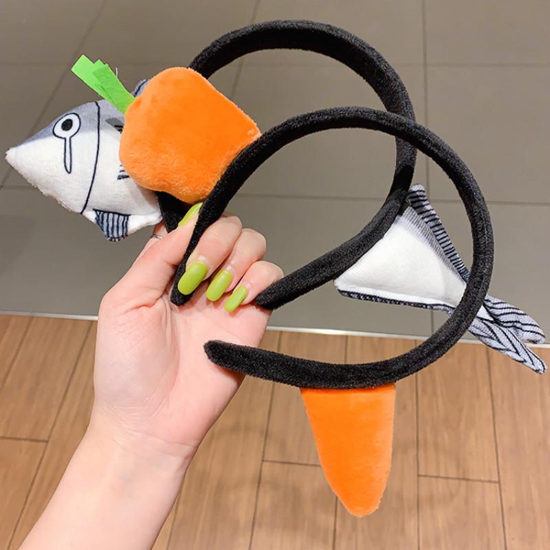 Băng Đô Cài Tóc Hình Củ Cà Rốt/ Hình Cá Dễ Thương