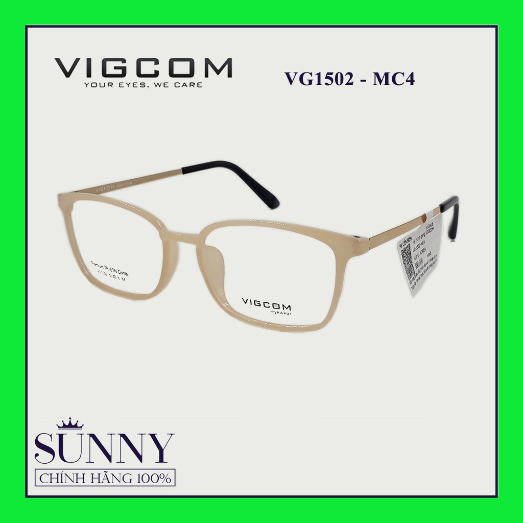 Gọng kính thời trang Vigcom VG1502 chính hãng, thiết kế dễ đeo bảo vệ mắt