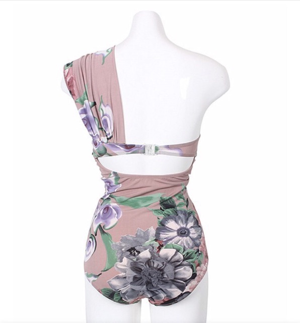 Bikini/ đồ bơi liền thân quai lệch hoạ tiết (có sẵn, ảnh thật)