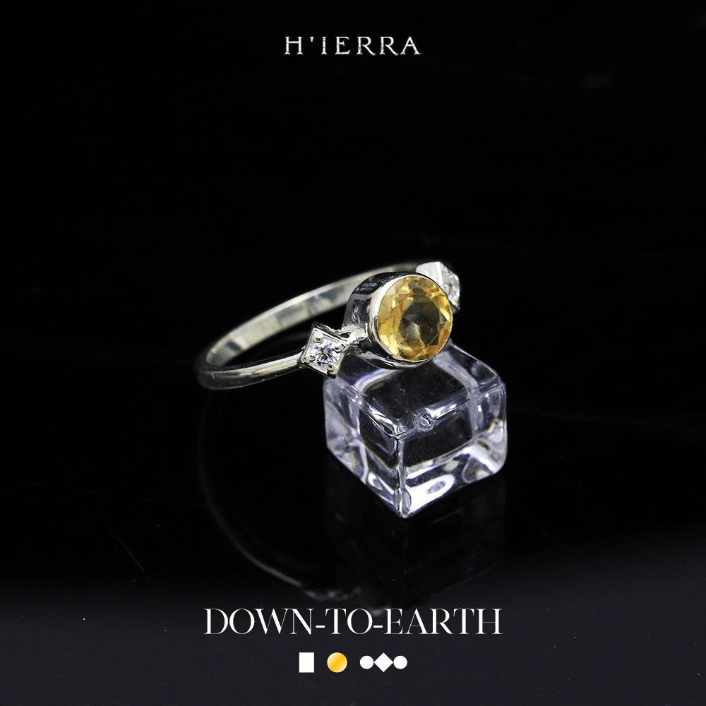 Nhẫn bạc nữ H'ierra Water Ring Ver2 đính đá Tectic / Peridot / Citrine / Topaz | BST Down-To-Earth