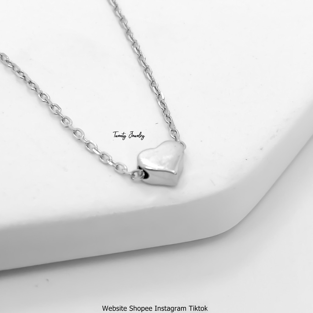 Dây Chuyền Nữ Bạc S925 Trái Tim Tiny VCARD7044 Twenty Silver. Vòng Cổ Nữ Bạc 20Silver