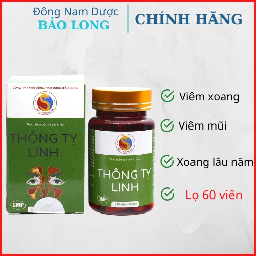 Viên uống giảm Viêm Xoang Thông Tỵ Linh -  Giảm viêm mũi cấp và Mãn Tính, Nghẹt Mũi, Sổ Mũi, Đau Nhức Mũi