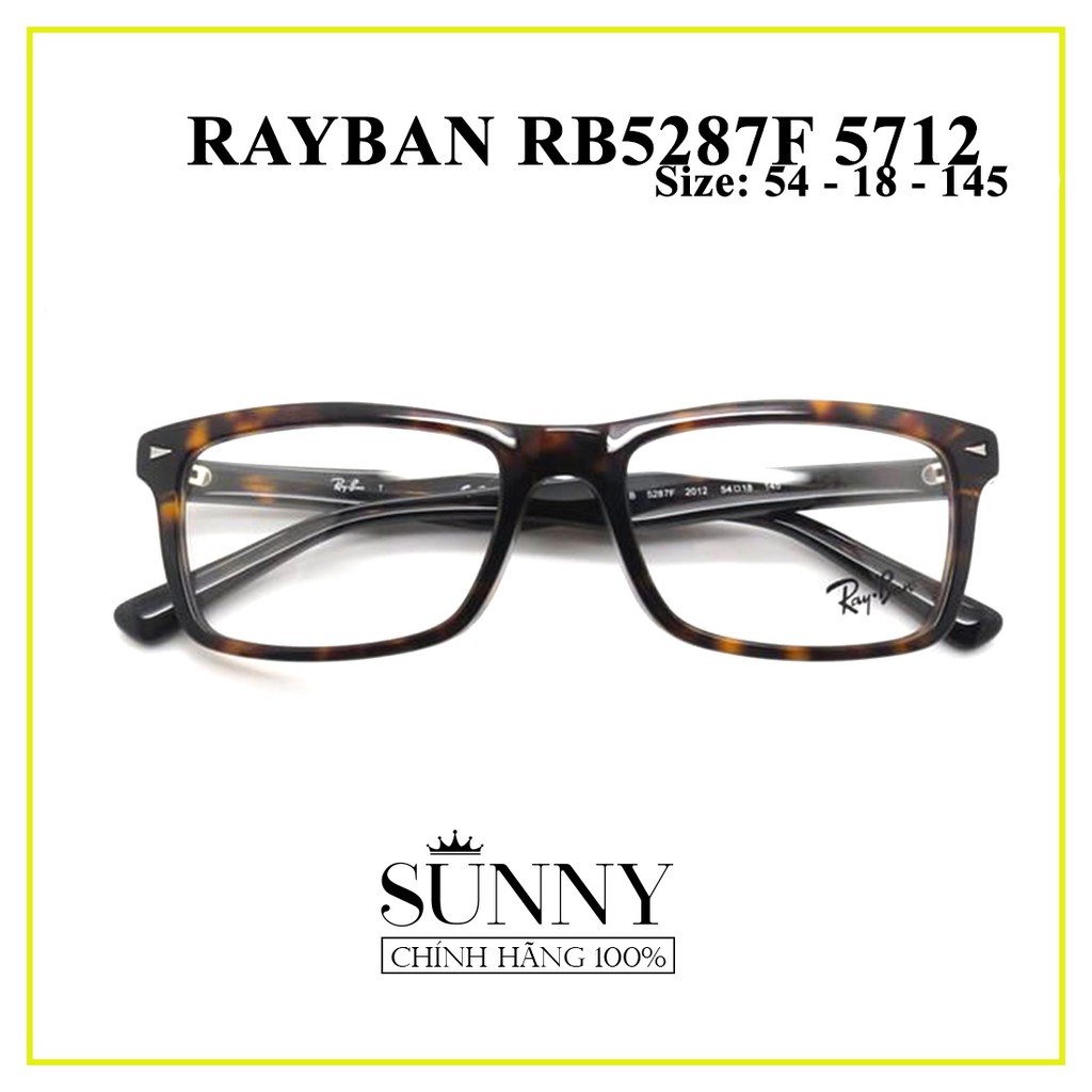 RB5287F- 5712 - Gọng kính nam nữ Rayban chính hãng , bảo hành toàn quốc, thiết kế dễ đeo bảo vệ mắt