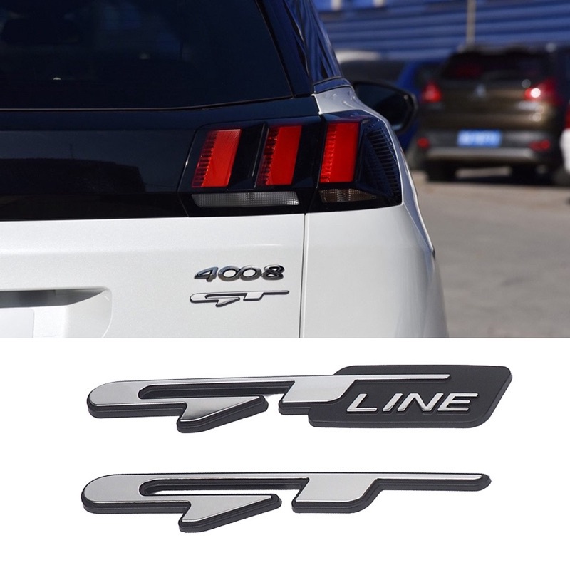 Chữ nổi 3D GT Line dán trang trí xe ô tô Kia