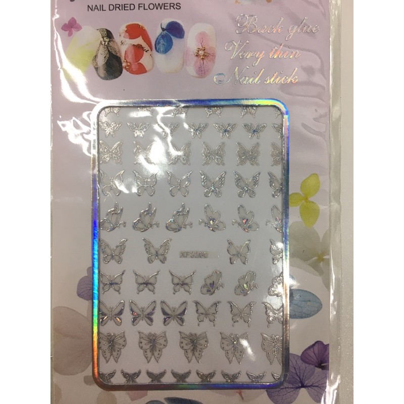 Sticker Mẫu Bướm (dán móng)