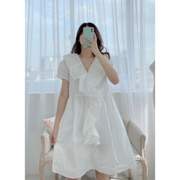Váy cổ bèo nữ tính điệu đà (Ảnh Thật) | BigBuy360 - bigbuy360.vn