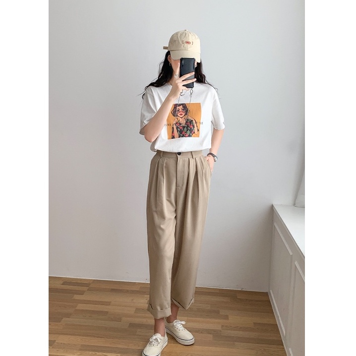 49213 Áo Thun Ngắn Tay Cotton Tinh Khiết In Áo Thun