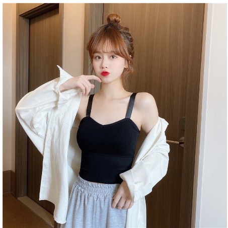 Áo Bra Nữ Chất Thun Mềm Dây Dẹt Phong Cách Hàn DET123
