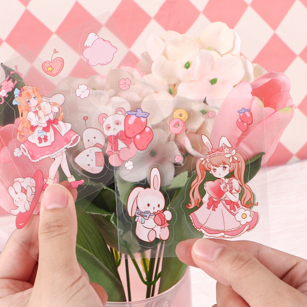 Bộ 20 Miếng Dán Họa Tiết Hoạt Hình Dễ Thương Trang Trí Sổ Tay Tiện Dụng Cho Học Sinh