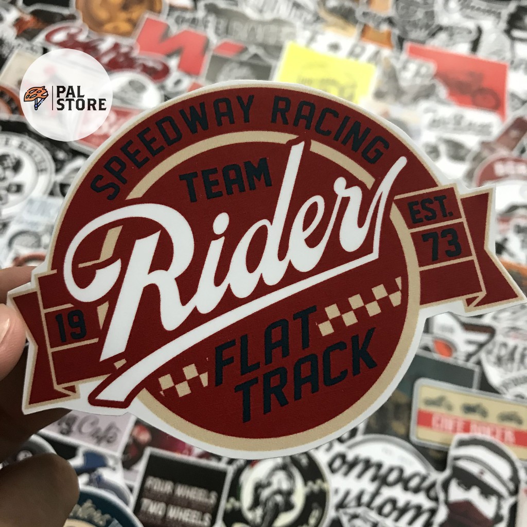 [Sticker set 100 miếng] - Cafe Rider