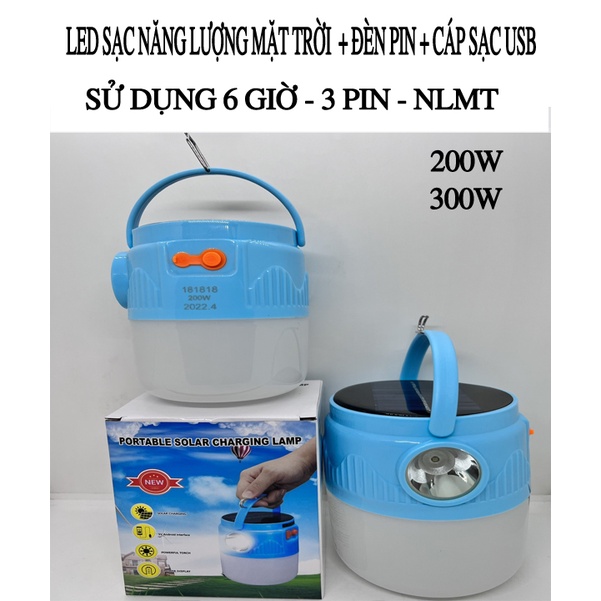 ĐÈN LED SẠC TICH ĐIỆN 150W - 200W - 2 PIN SẠC DUNG LƯỢNG CAO - LOẠI TỐT