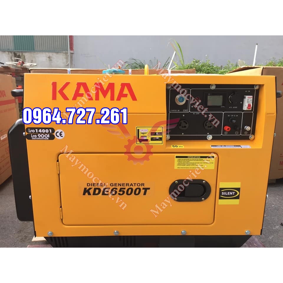 Máy phát điện chạy dầu diesel KAMA KDE 6500T công suất 5,5Kw